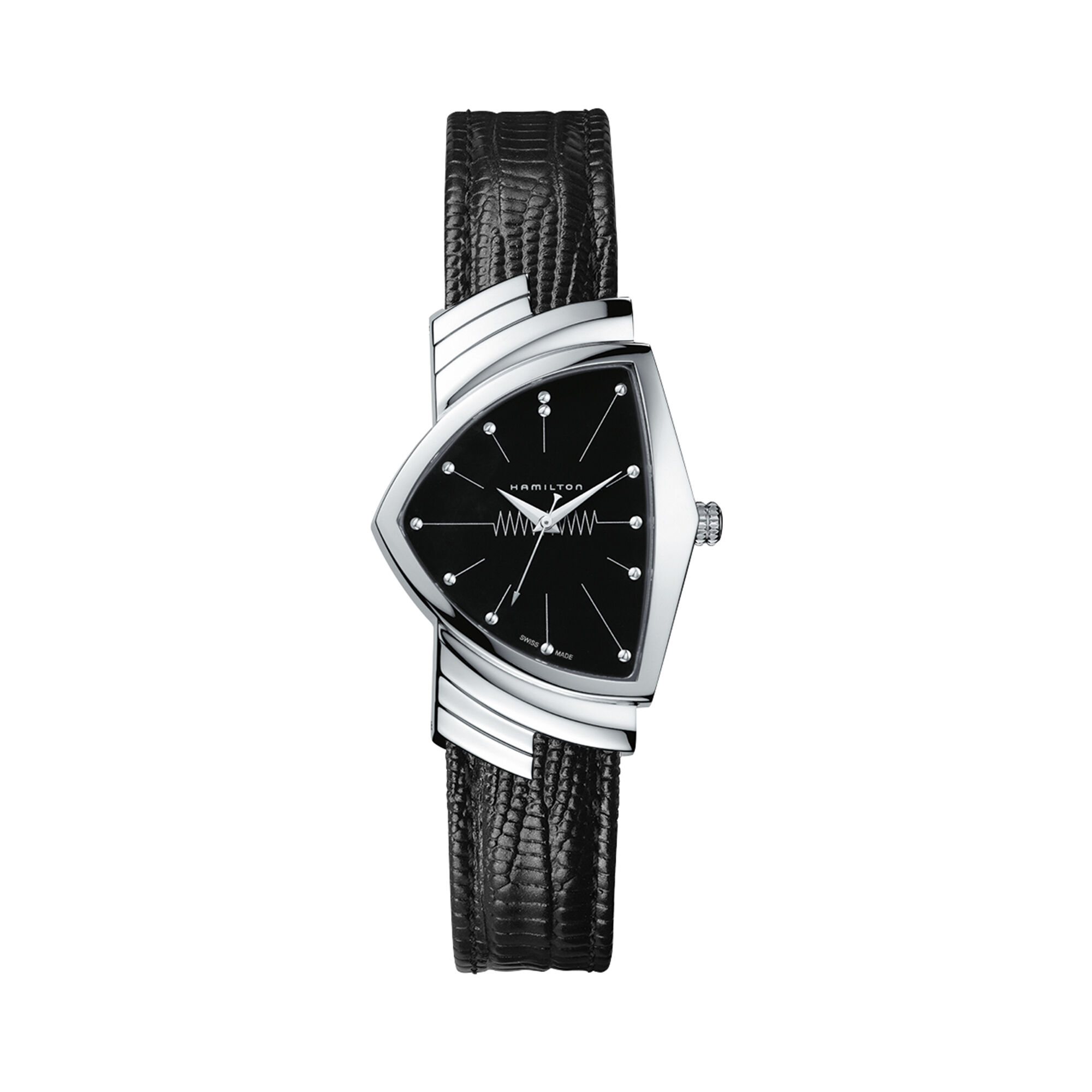 人気品！ HAMILTON VENTURA ブラック シルバー Hamilton Ventura Quartz 32 mm Stainles Steel | Maison Birks